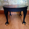 side view of round table black