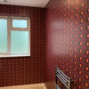 graffiti heart wallpaper by claireswindale in a cloakroom with white victorian style sink