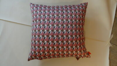 British bulldog repeat design on cushion