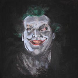 acrylic painting of the Joker